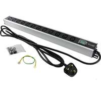 Excel 12 Way Vertical PDU 12x C13 Socket Passive 13A UK Plug LED